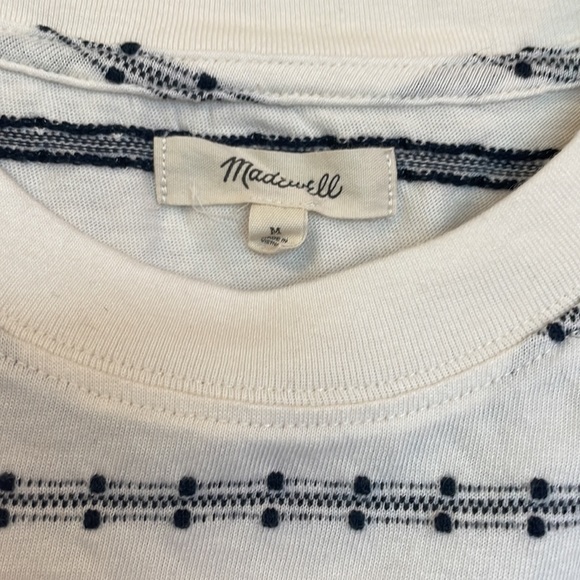 Madewell White and Black Striped Short Sleeve Tee - Picture 5 of 5